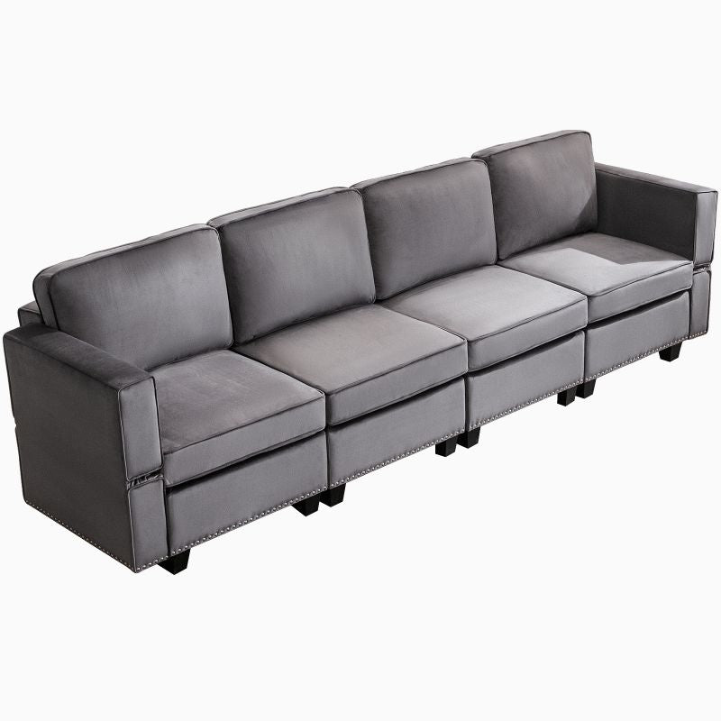 Cecer Convertible Sectional Sofa Set with Chaise