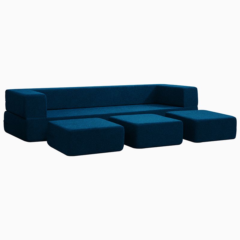 Cecer Folding Futon Sofa Bed With 3 Ottomans