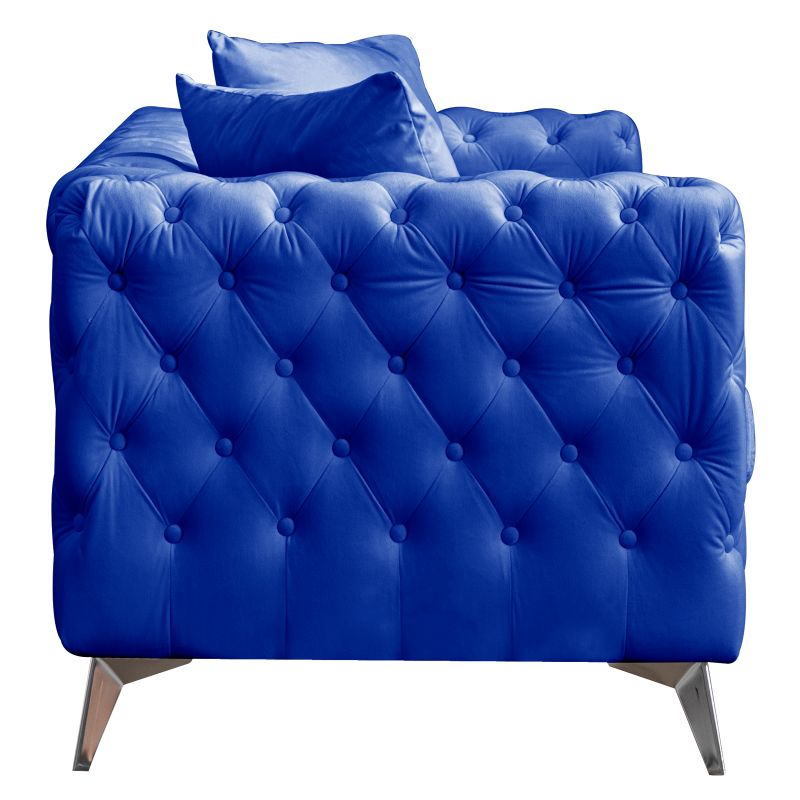 Cecer Modern Velvet Button Tufted Armchair