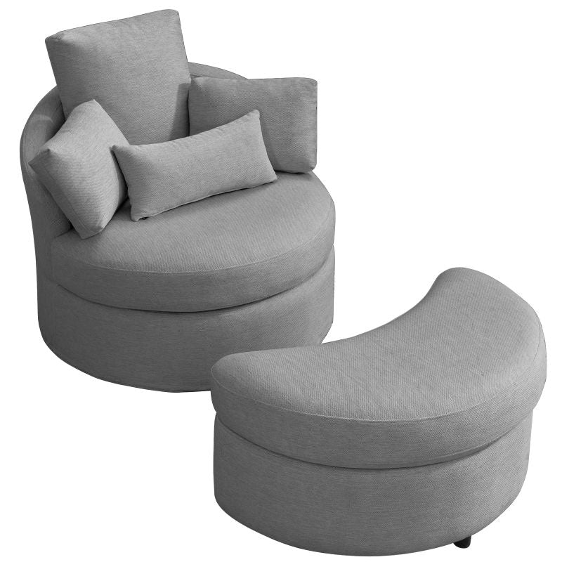Cecer Swivel Accent Sofa Chair with Storage Ottoman
