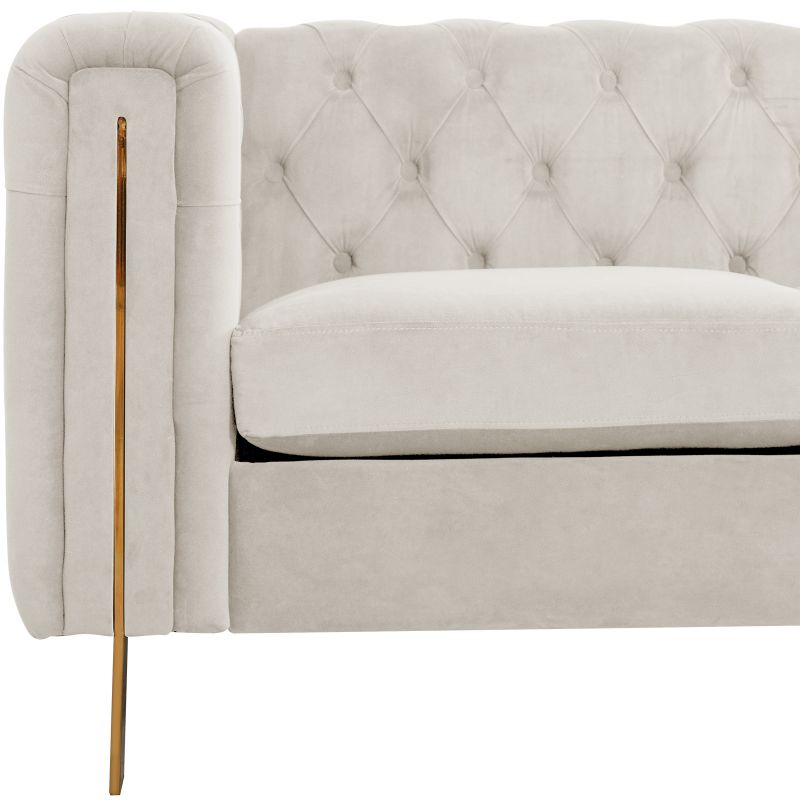 Cecer Velvet Upholstered Button Tufted Armchair