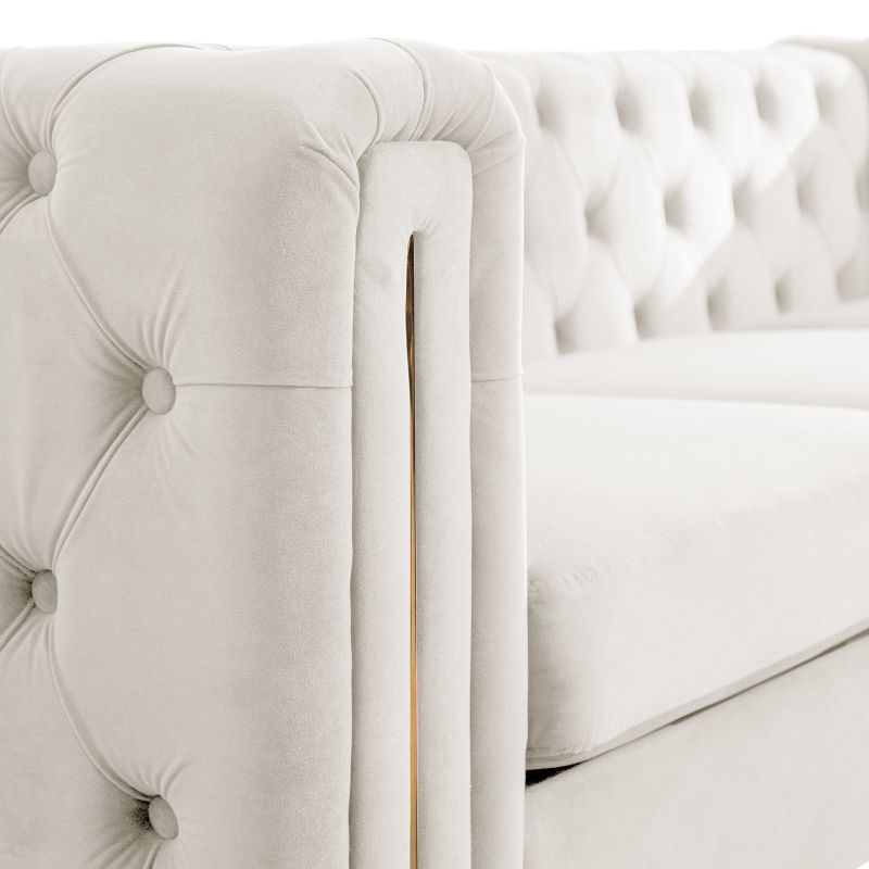 Cecer Velvet Upholstered Button Tufted Armchair