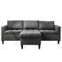 Cecer 3-Seater Sectional Couch with Storage Ottoman