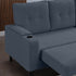 Cecer Pull-Out Reversible Sleeper Sofa Bed with Storage Ottoman