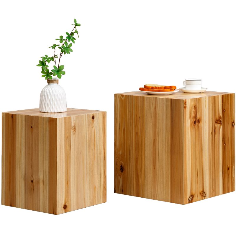 Cecer Modern Wood Coffee Table Set of 2