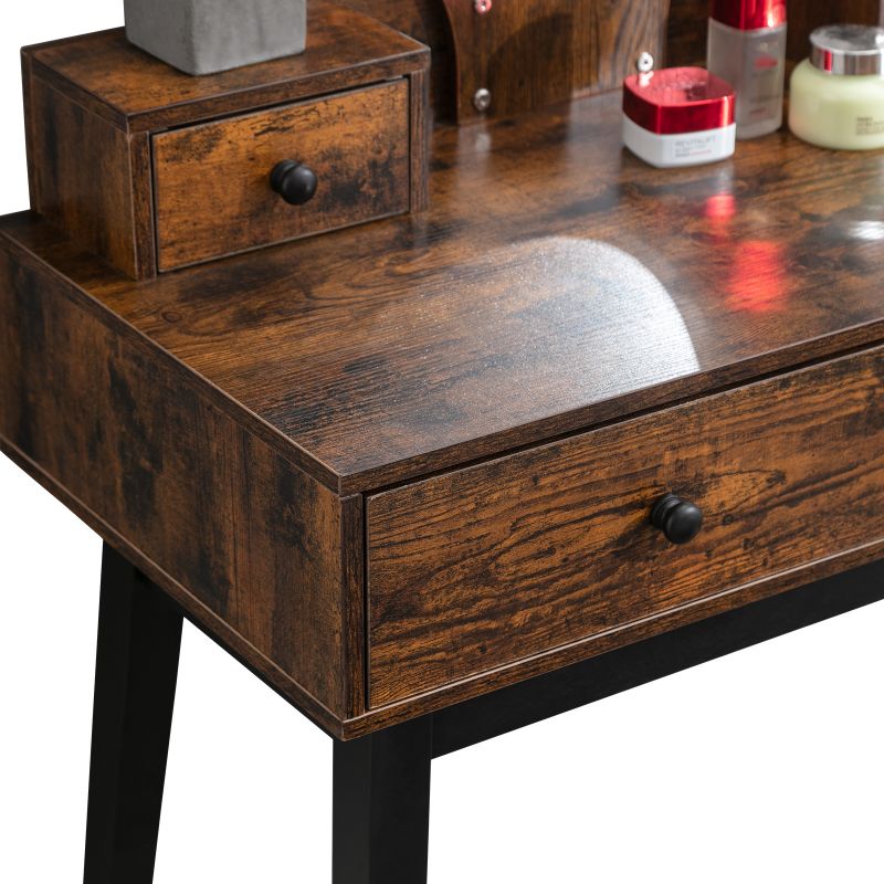 Cecer Dressing Table with LED Mirror and Drawers