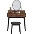 Cecer Dressing Table with LED Mirror and Drawers
