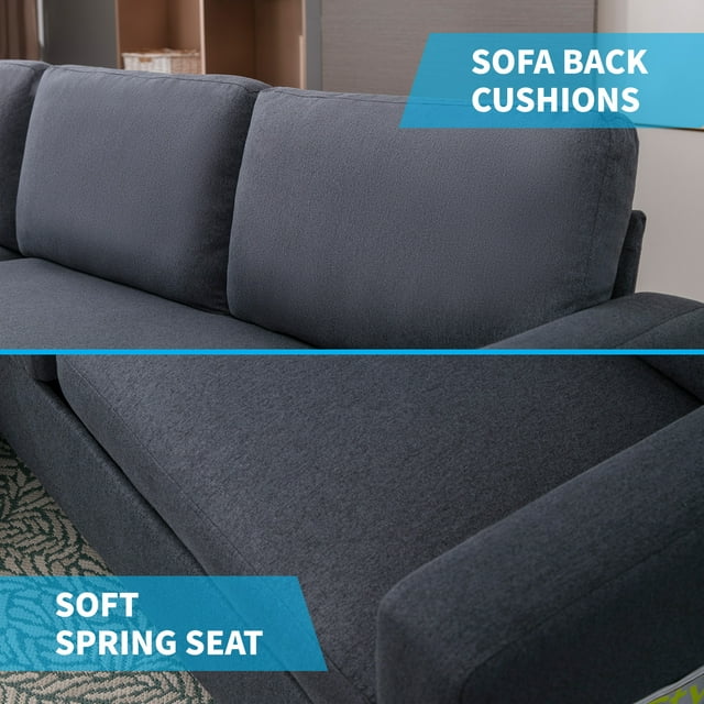 Cecer Sectional Sofa Couch with Storage Ottoman