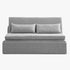 Cecer Armless Pull Out Sofa Bed With Mattress and Pillow