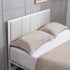 Cecer Linen Upholstered Metal Platform Bed with Headboard