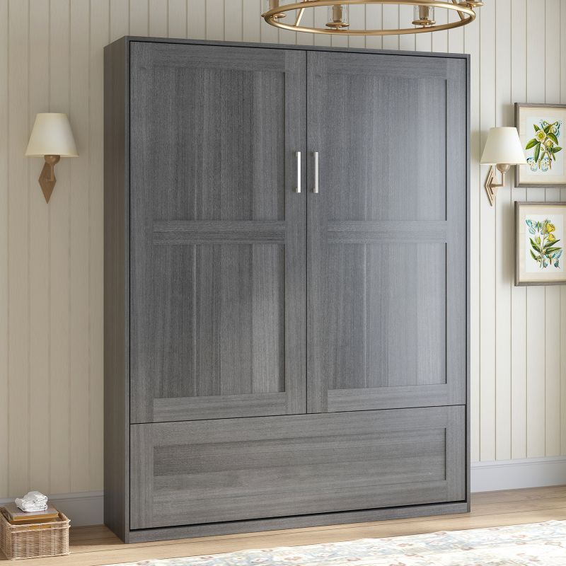 Cecer Modern Fold down Murphy Bed with Storage Shelves