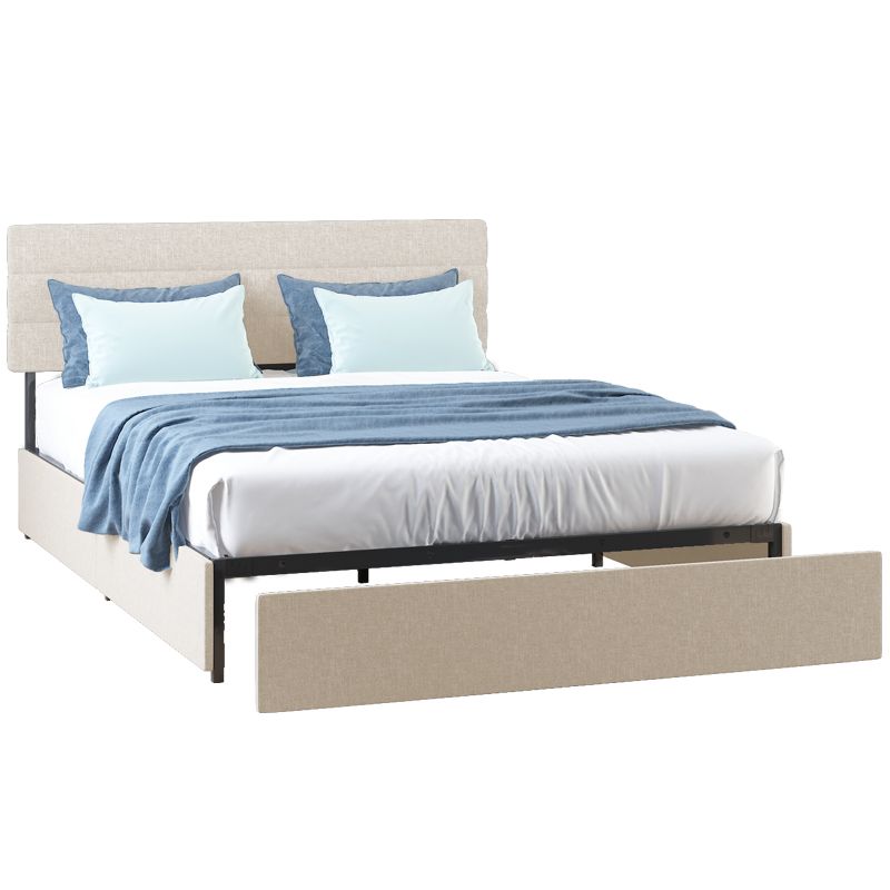 Cecer Modern Platform Bed Frame with Drawers