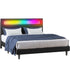 Cecer Platform Bed Frame with RGB LED Light Strip
