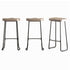 Bar Stools | Modern Backless Wood Bar Chairs with Footrest and Industrial Metal Legs - Mjkonebar chair