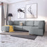 Cecer U/L Shaped Modular Convertible Sectional Sofa with Ottoman