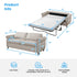 Mjkone Queen Size Convertible Pull Out Sleeper Sofa Bed with Mattress for Living Room, Apartment or Office