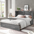 Puremind Queen Murphy Bed with Foam Mattress | Charging Station | Drawer, Foldable Cabinet Bed, Space-Saving Bed for Bedroom/Studio/Guest Room