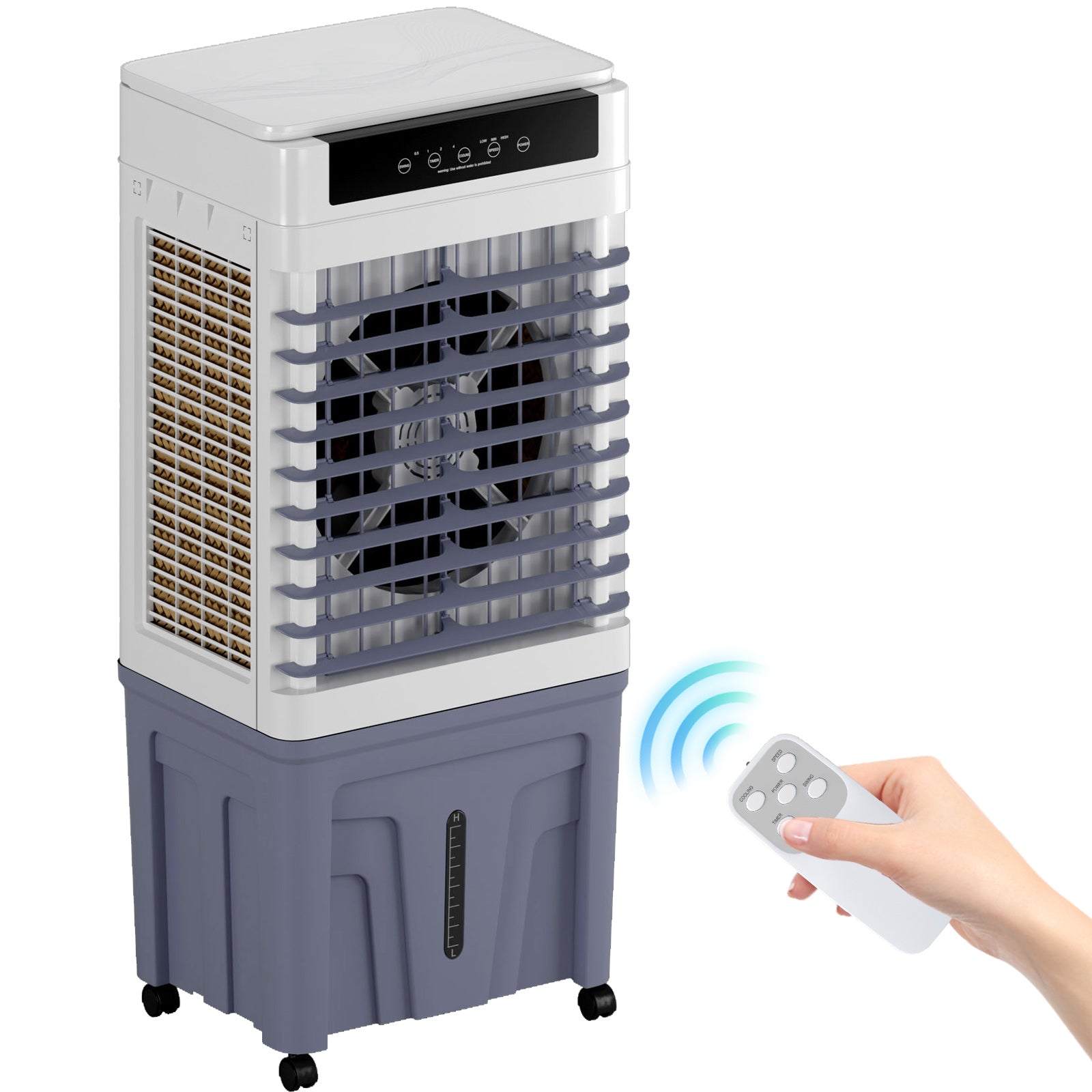 CECER 3-in-1 Portable Evaporative Air Cooler, 706 CFM Swamp Cooler, Indoor/Outdoor, 2.6 Gallon,White