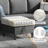 MUZZ Sectional Sofa with Movable Storage Ottoman, Small L-Shaped Sectional Couch for Living Room/Apartment/Small Space