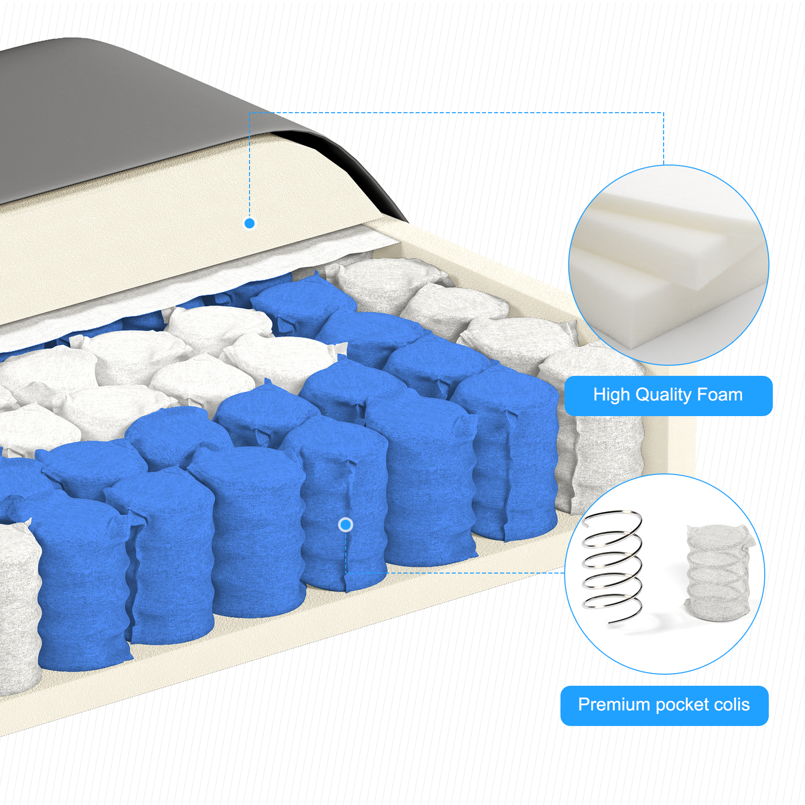 MUZZ Sectional Sofa with Movable Storage Ottoman, Small L-Shaped Sectional Couch for Living Room/Apartment/Small Space