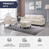 ZAFLY Convertible Sectional Sofa Set,3-Seat L Shape Sofa with Storage Ottoman and Armchair,Living Room Furniture Couch Set Sectional Couches Set for Living Room,Bedroom,Apartment