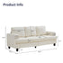 ZAFLY 82” Deep Seat Couch with Wide Armrest, Oversized Sofas and Couches for Small Space/Living Room