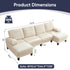 ZAFLY Sectional Couches for Living Room, U Shaped Sectional Sofa with Double Chaise for Apartment, Green