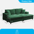 Mjkone 85’’ Loveseat Sectional Sofa with 2 Ottoman,Corduroy Deep Seat Couch with Storage Armrests Living Room Furniture,