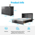 Puremind Queen Size Murphy Bed with Mattress, Murphy Cube Cabinet Bed with USB Charging Station and Large Storage Drawer, Murphy Chest Bed for Small Guest Room/Home/Office,