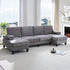 BALUS Convertible U/L Shape Sectional Sofa , Oversized 4 Seat Modular Couch for Living Room/ Apartment
