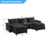 Puremind 118" Oversized Modular Sectional Sofa, Chenille U Shaped Cloud Couch, 30" Deep Seat Couch with Movable Ottomans for Living Room/Apartment