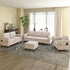 Puremind Sofa Set with Storage Ottoman, Living Room Furniture Sets, Linen Sectional Couch Sets for Living Room/Apartment