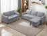 Puremind Sofa Set with Storage Ottoman, Living Room Furniture Sets, Linen Sectional Couch Sets for Living Room/Apartment