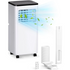 TABU Portable Air Conditioner,12000 BTU Portable AC Unit with Dehumidifier,Fan,Cool,Remote Control,up to 550 Sq.ft,White