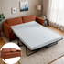 Puremind 2-in-1 Pull Out Sofa Bed,Velvet Sleeper Sofa Couch with Folding Foam Mattress, Loveseat Sleeper Bed with USB & Cup Holders,Pull Out Couch Bed for Living Room/Small Space