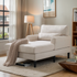 Puremind 61" Chaise Lounge Chair Indoor, Upholstered Leisure Recliner Sofa, Modern Velvet Lounge Chair with Cushion, Comfy Sleeper Chair for Living Room/Apartment/Bedroom