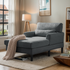 Puremind 61" Chaise Lounge Chair Indoor, Upholstered Leisure Recliner Sofa, Modern Velvet Lounge Chair with Cushion, Comfy Sleeper Chair for Living Room/Apartment/Bedroom