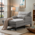 Puremind 61" Chaise Lounge Chair Indoor, Upholstered Leisure Recliner Sofa, Modern Velvet Lounge Chair with Cushion, Comfy Sleeper Chair for Living Room/Apartment/Bedroom