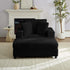 Mjkone Oversized Accent Chair with Ottoman for Living Room, Single Indoor Lounge Sofa Armchair with Storage Armrests,
