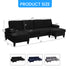 Puremind 110" U Shaped Sofa, Chenille Sectional Couch with Double Chaises, Modern 4 Seat Sofas and Couches for Living room/Apartment