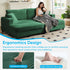 Mjkone 85’’ Loveseat Sectional Sofa with 2 Ottoman,Corduroy Deep Seat Couch with Storage Armrests Living Room Furniture,