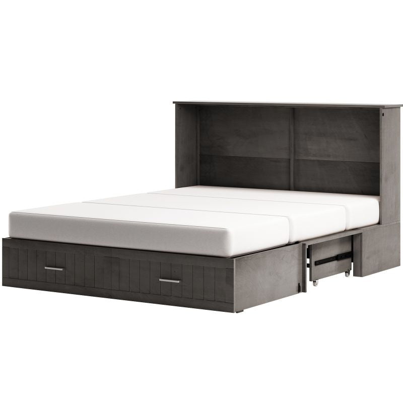 Cecer Queen Size Murphy Cabinet Bed with Mattress