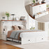 Puremind Queen Size Murphy Bed with Foldable Mattress, Cabinet Bed with Storage Drawer and Charging Ports, Murphy Bed Furniture for Bedroom/Office,