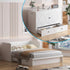 Puremind Queen Size Murphy Bed with Mattress Included, Cabinet Bed with USB Charging Ports and Drawer for Guest Room/Home/Office