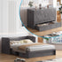 Puremind Queen Size Murphy Bed with Mattress Included, Cabinet Bed with USB Charging Ports and Drawer for Guest Room/Home/Office