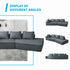 Cecer Convertible Sectional Sofa, Curved Modern Sofas for Living Room