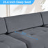 Puremind Oversized Modular Sectional Sofa, Velvet L Shaped Sofa Cloud Couch for Living Room/Apartment, No Assembly Required