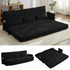 BALUS Futon Sofa Bed, 4-in-1 Corduroy Floor Couch Bed with Folding Mattress, Convertible Sleeper Sofa for Living Room,