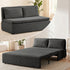 Puremind 3 in 1 Pull Out Sofa Bed, Queen Size Convertible Sleeper Sofa, Corduroy Loveseat Couch Bed with Pillows for Living Room/Apartment