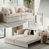 Puremind 78"W 3 in 1 Pull Out Sofa Bed, Queen Sleeper Couch with Side Pockets, Sofa with Pull Out Bed for Living Room/Apartment/Small Spaces
